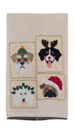 PAÑO COCINA PERROS NAVIDAD