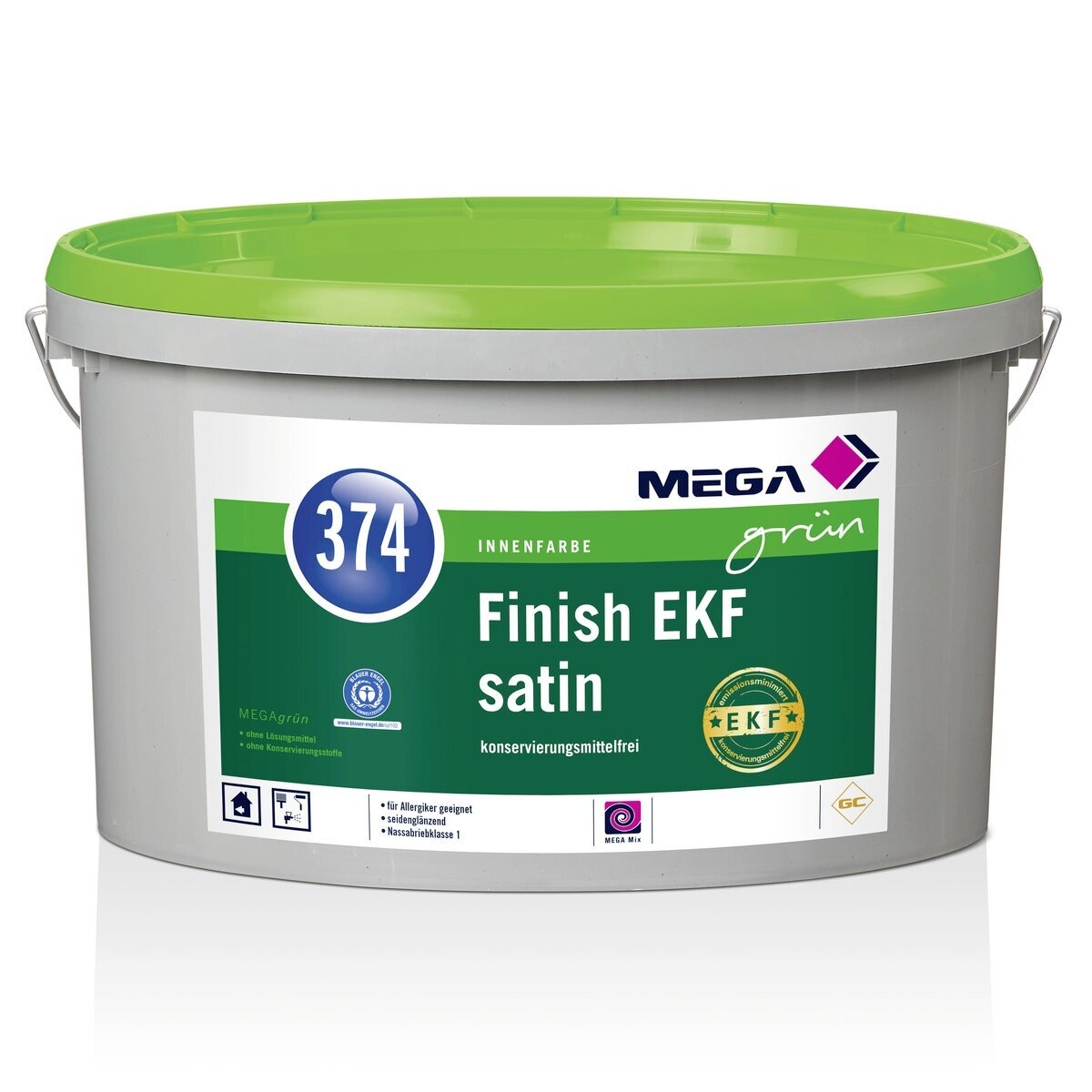 MEGAgrün 374 Finish EKF satin weiß