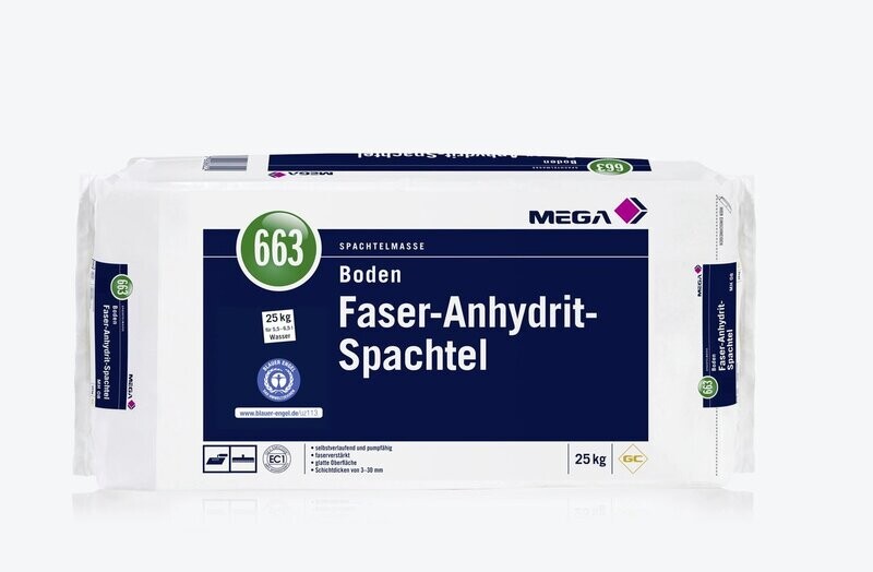 MEGA 663 Boden Faser-Anhydrit-Spachtel 25,00 kg