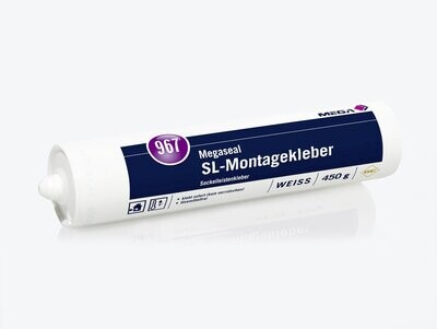 MEGA 967 Megaseal SL-Montagekleber 450 ml weiß MEGA 967 Megaseal SL-Montagekleber 450 ml weiß