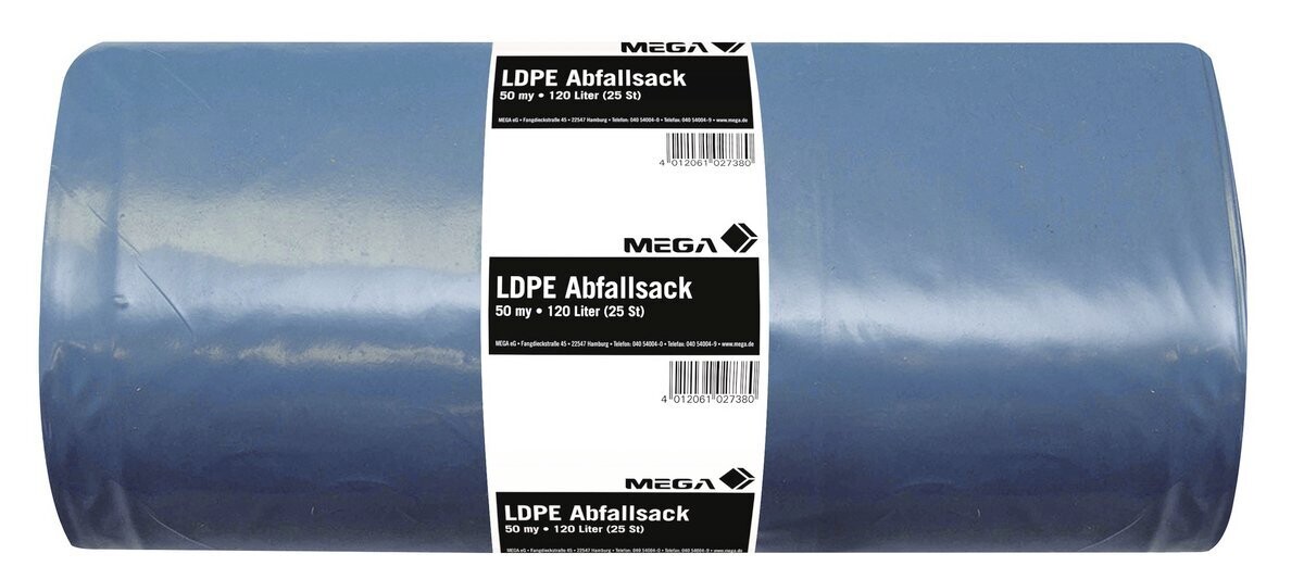 MEGA LDPE Abfallsack 50my 120L 700,00 mm 1.100,00 mm