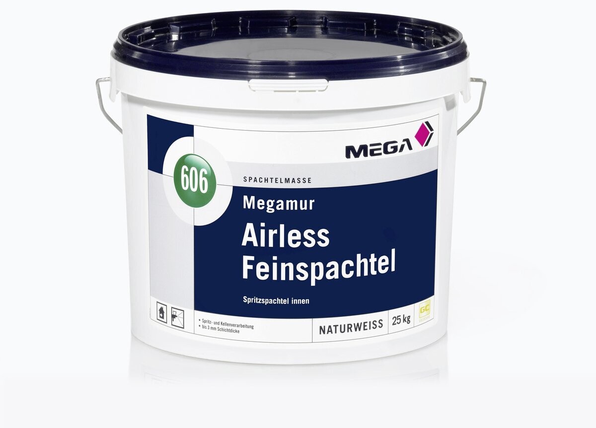 MEGA 606 Megamur Airless Feinspachtel 25,00 kg naturweiß