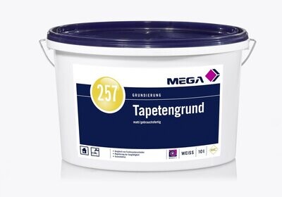 MEGA 257 Tapetengrund 10,00 l weiß MEGA 257 Tapetengrund 10,00 l weiß