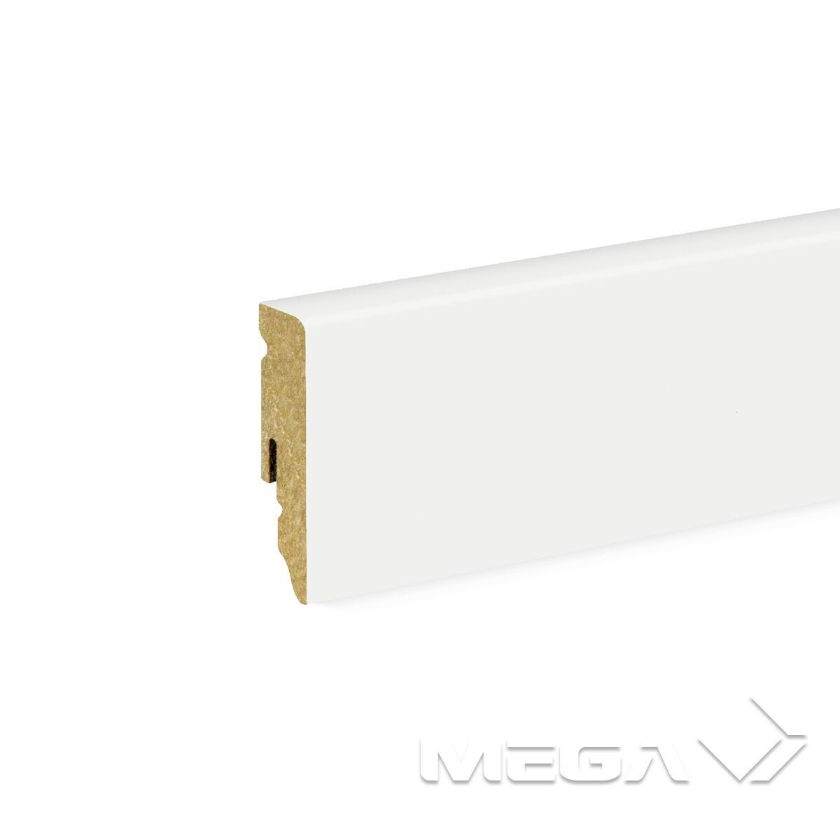 Fußleiste MDF foliert RAL 9016 2,40m 15x58mm