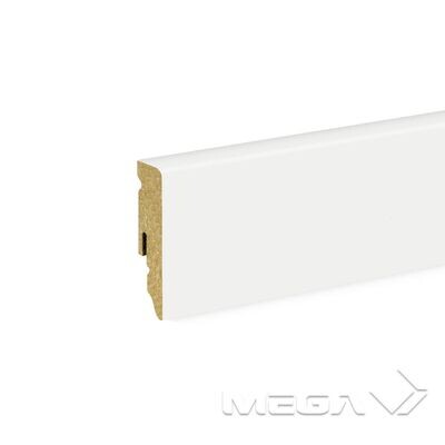 Fußleiste MDF foliert RAL 9016 2,40m 15x58mm Fußleiste MDF foliert RAL 9016 2,40m 15x58mm