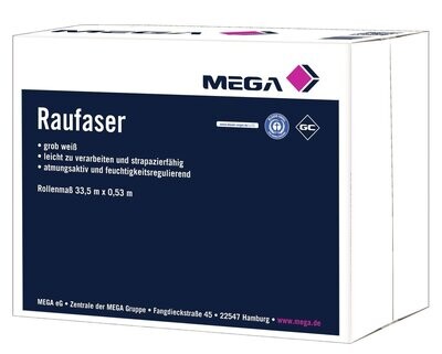 MEGA Raufaser grob 33,50 m 0,53 m MEGA Raufaser grob 33,50 m 0,53 m