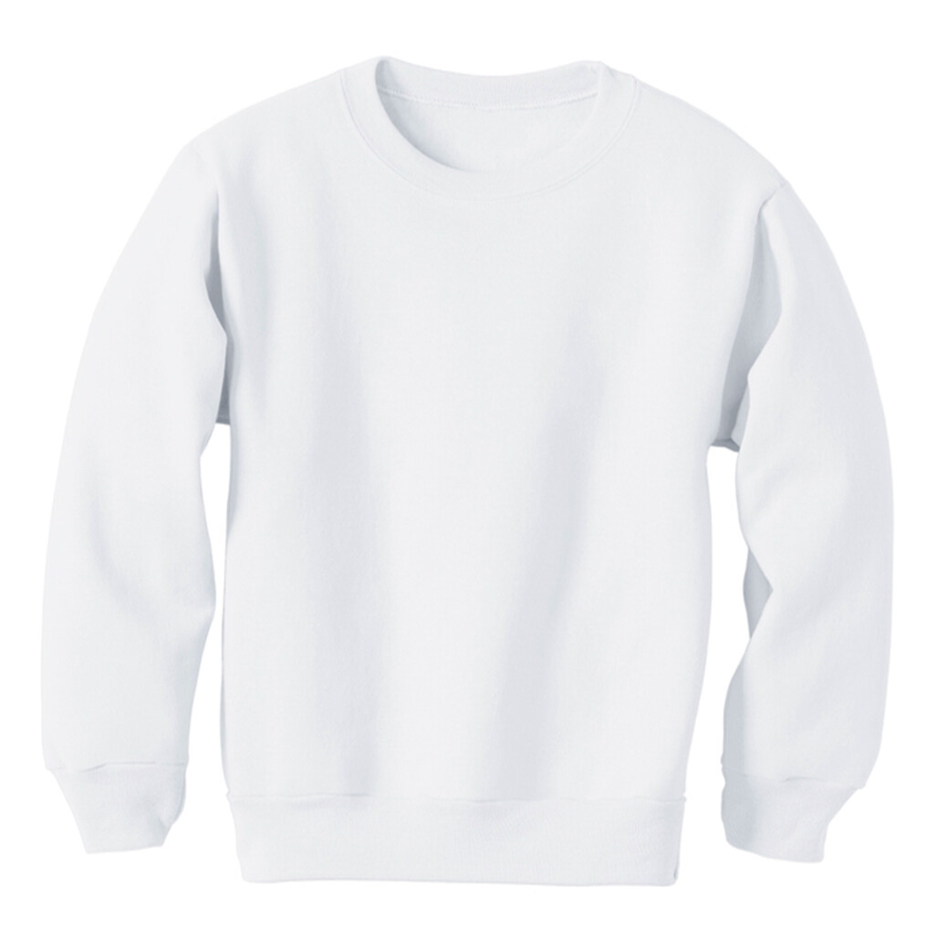 Hanes Youth ComfortBlend® EcoSmart® Crewneck Sweatshirt, Available Color: White
