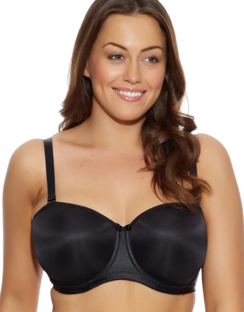 Elomi Full Figure Smoothing Underwire Strapless Convertible Bra, Available Color: Black, Available Size: 38D