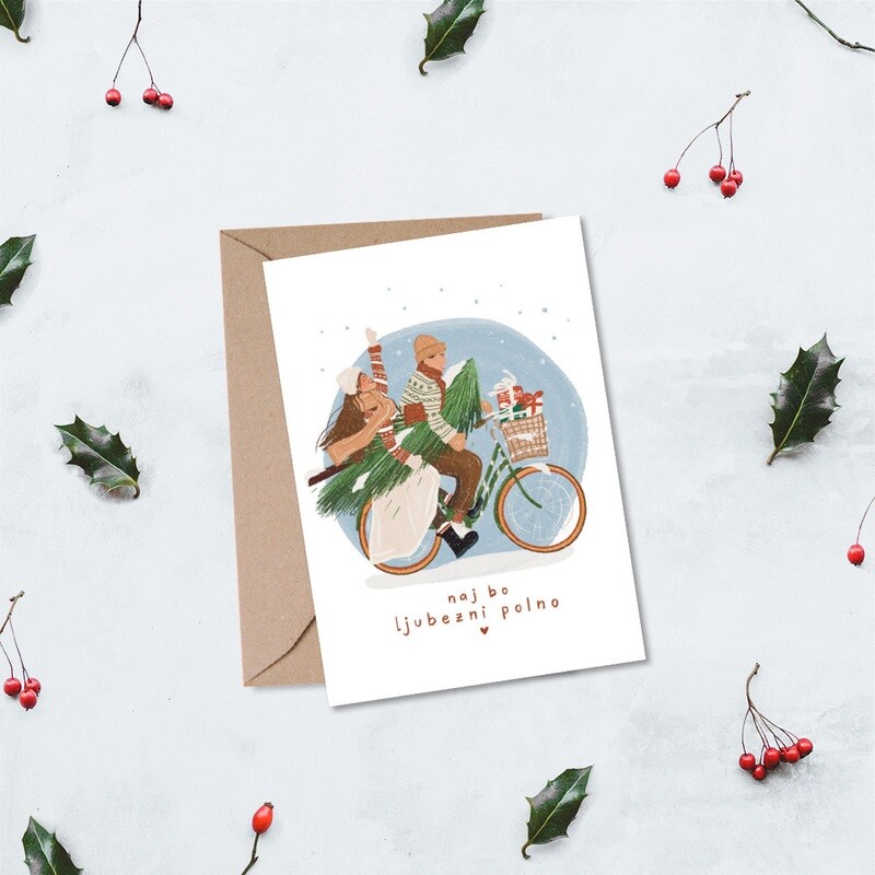 kartica ' Naj bo ljubezni polno '