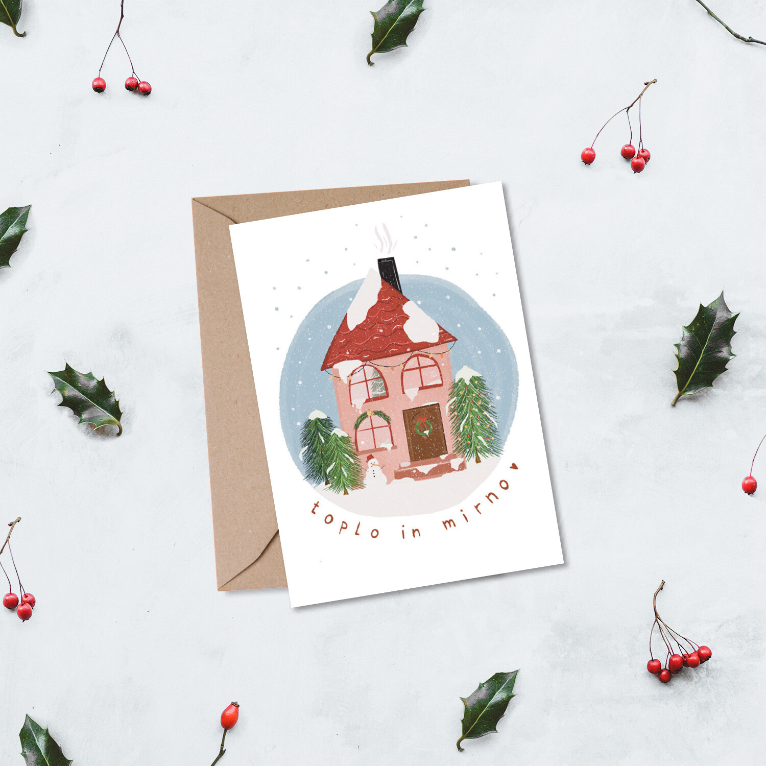 kartica ' Toplo in mirno '