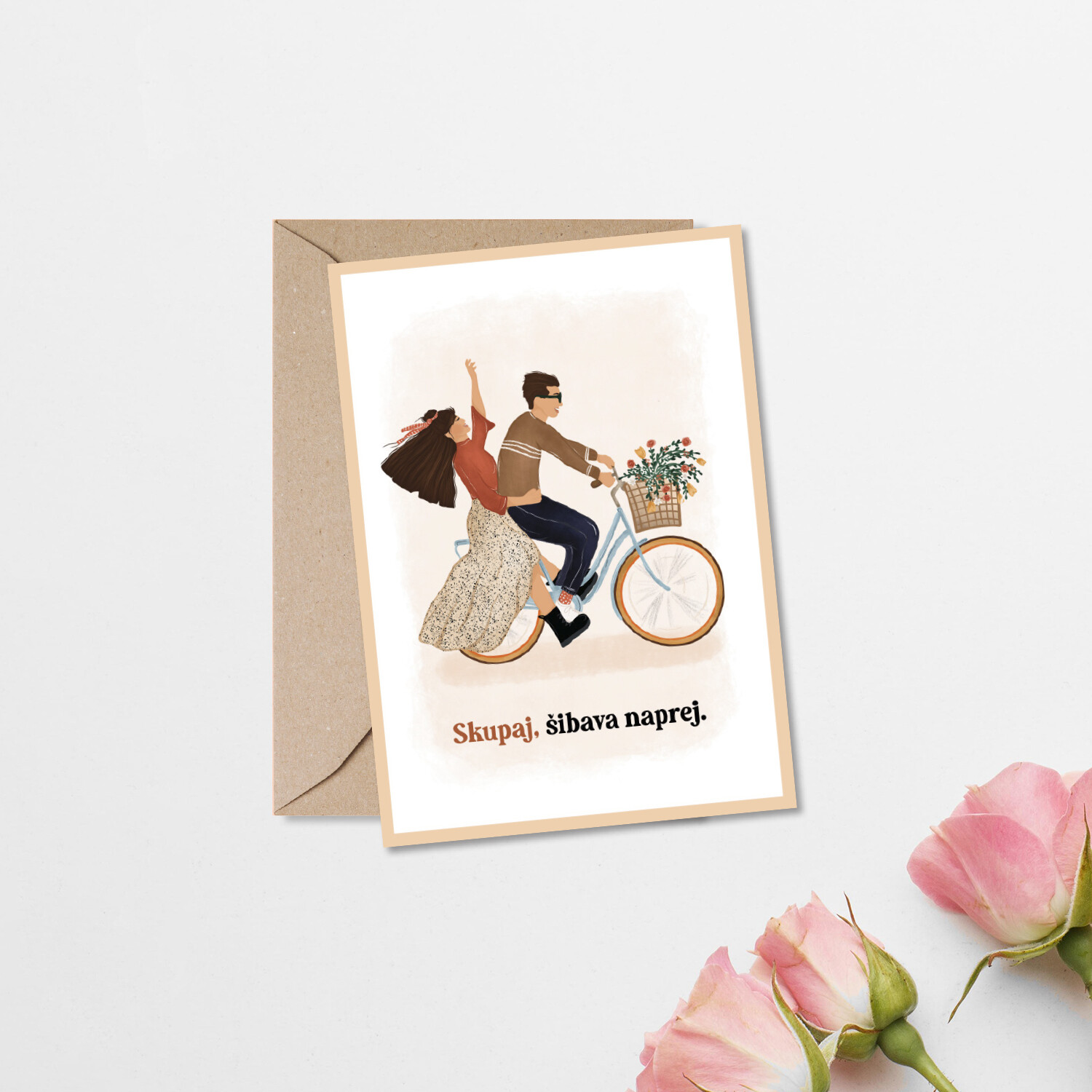 kartica ' Skupaj, šibava naprej '