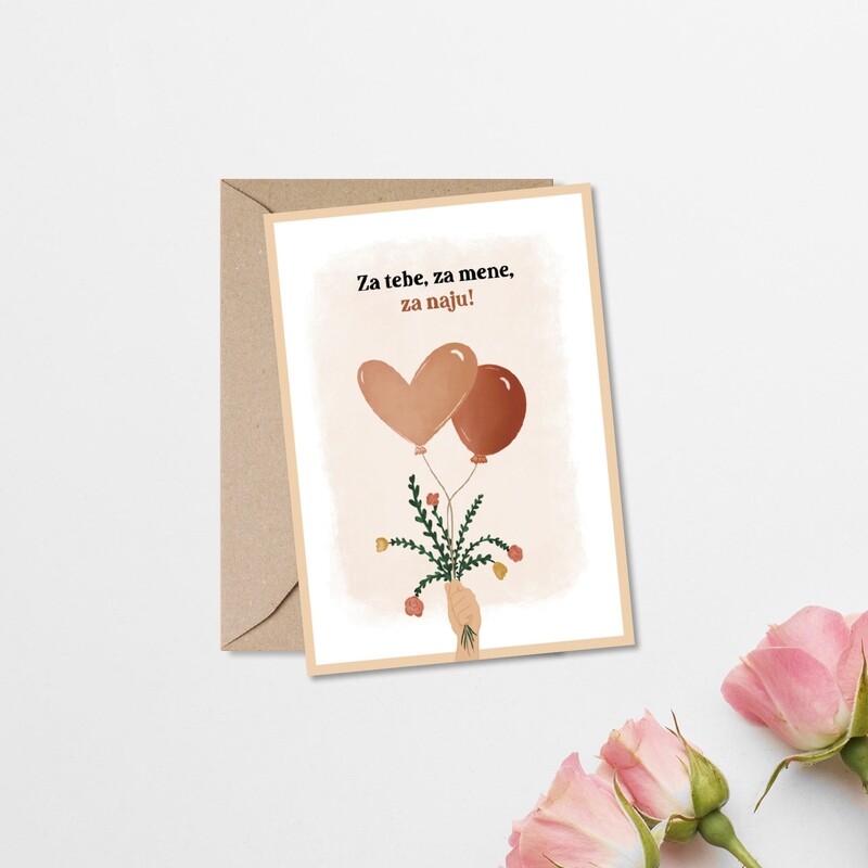 kartica ' Za mene, za tebe, za naju! '