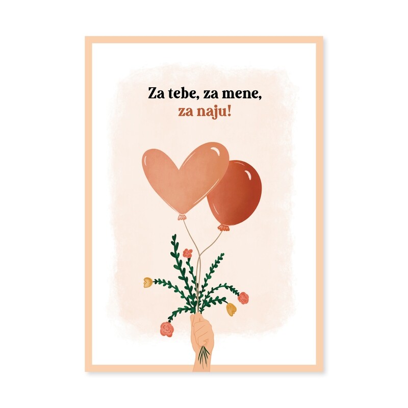 kartica ' Za mene, za tebe, za naju! '