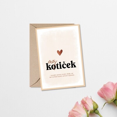 kartica ' Moj kotiček '