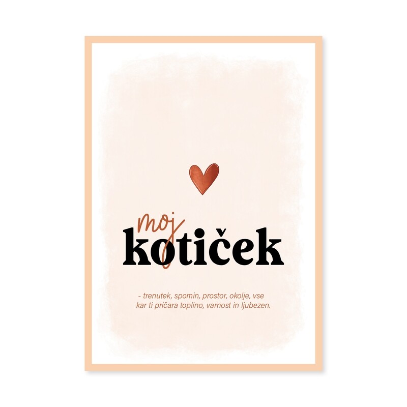 kartica ' Moj kotiček '
