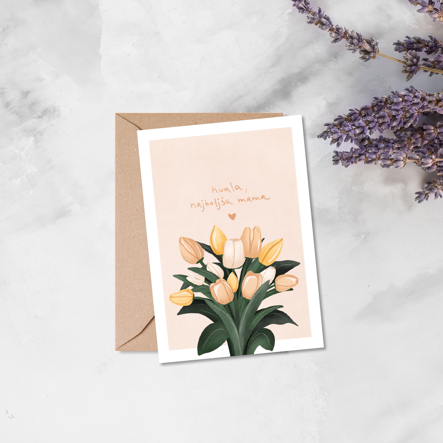 kartica ' hvala najboljša mama '