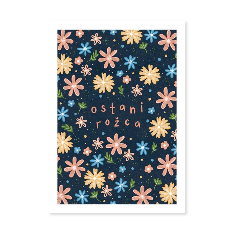 kartica ' ostani rožca '