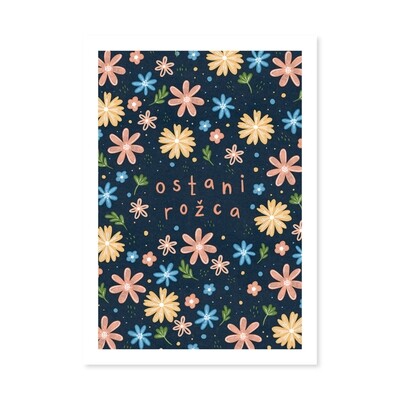 kartica ' ostani rožca '