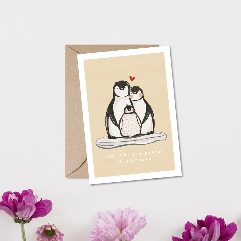 kartica ' in tako ste postali družinica '