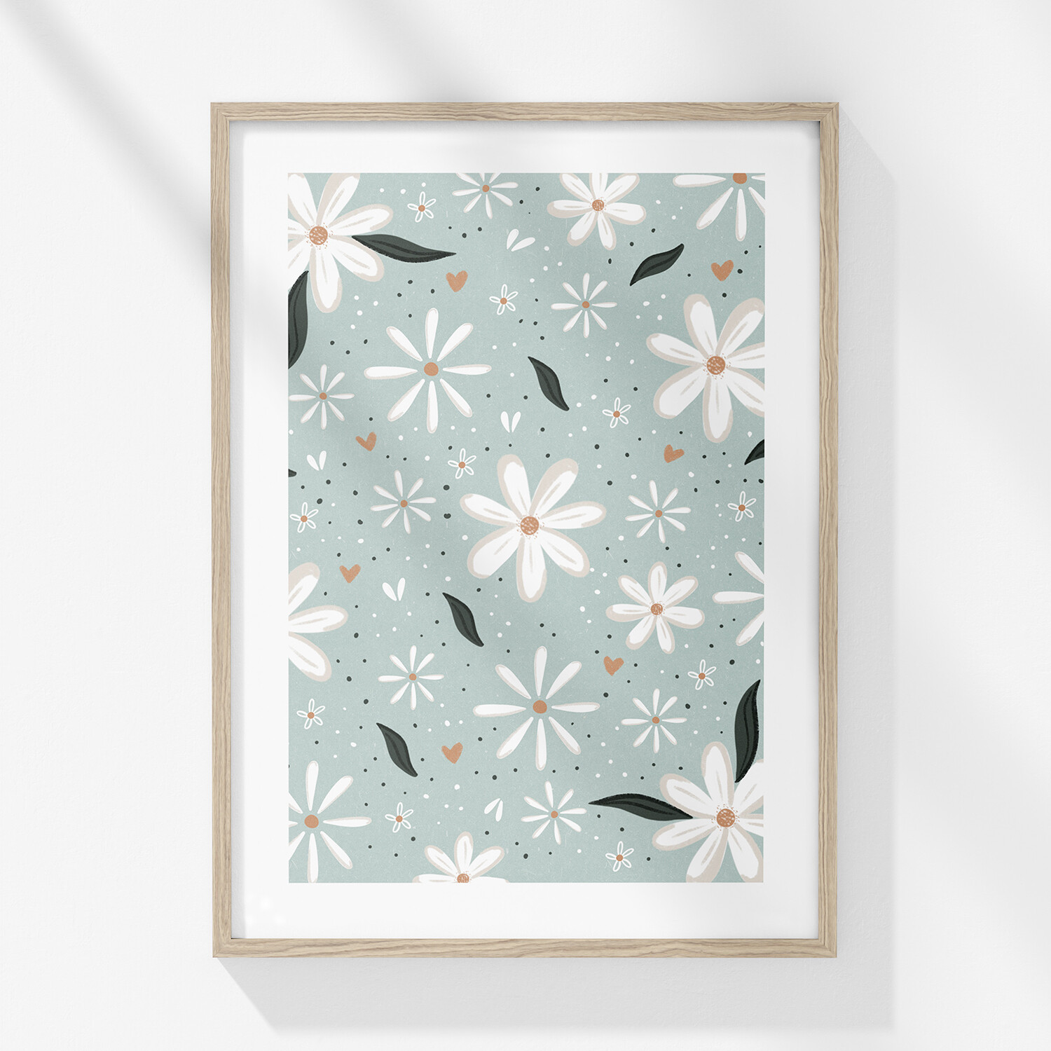 Grafika vzorčki ' bele rožce '