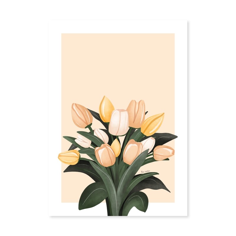Grafika ' šopek tulipanov '