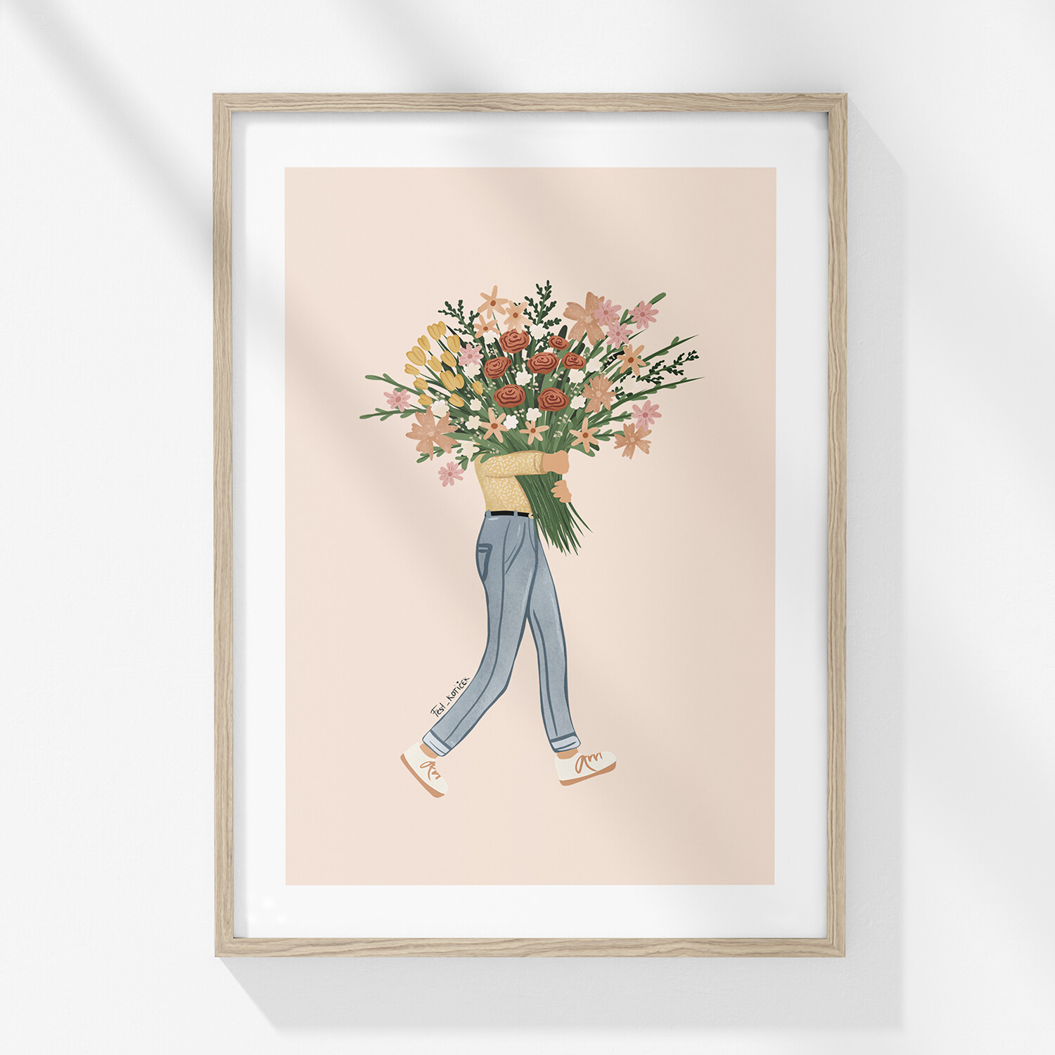 Grafika ' velik šopek rož '