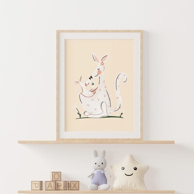 Otroška grafika ' kengurujčka '