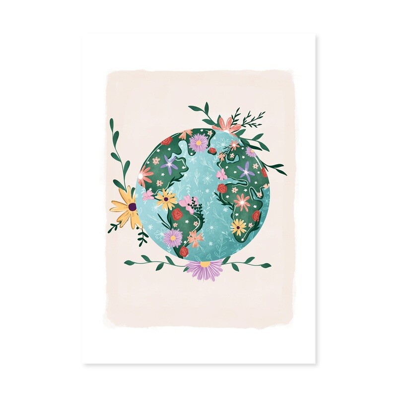 Grafika ' planet v rožcah '