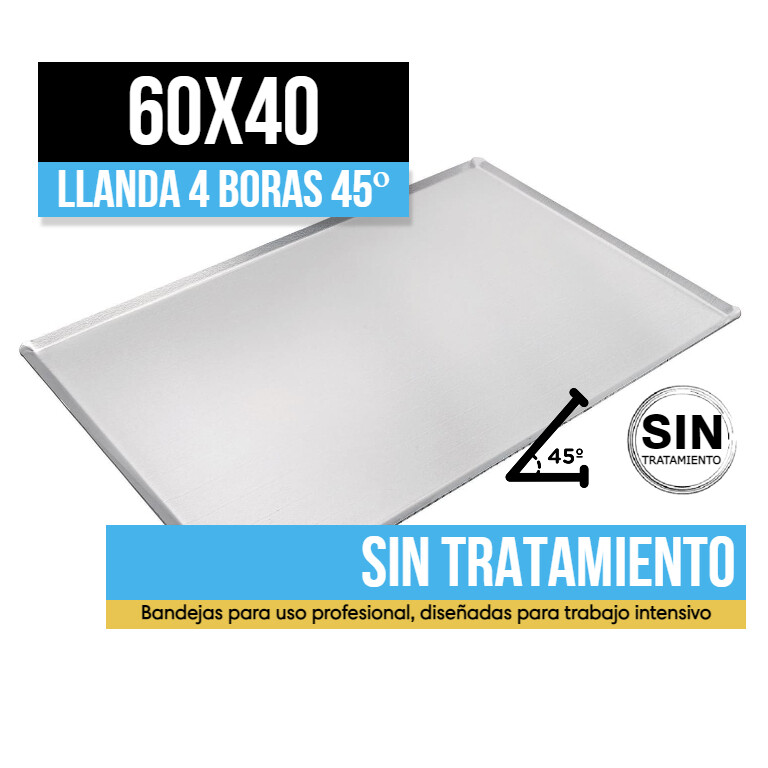 Bandeja Llanda 4Boras 45º Lisa 60x40