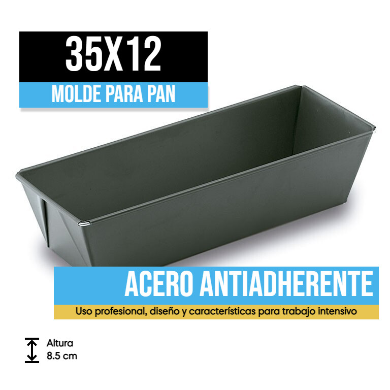 Molde para pan 35x12x8.5