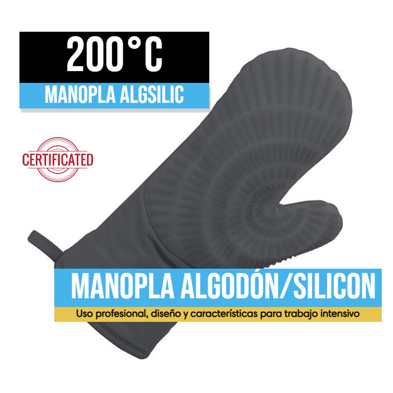 Manopla Horno Algodón + Silicona