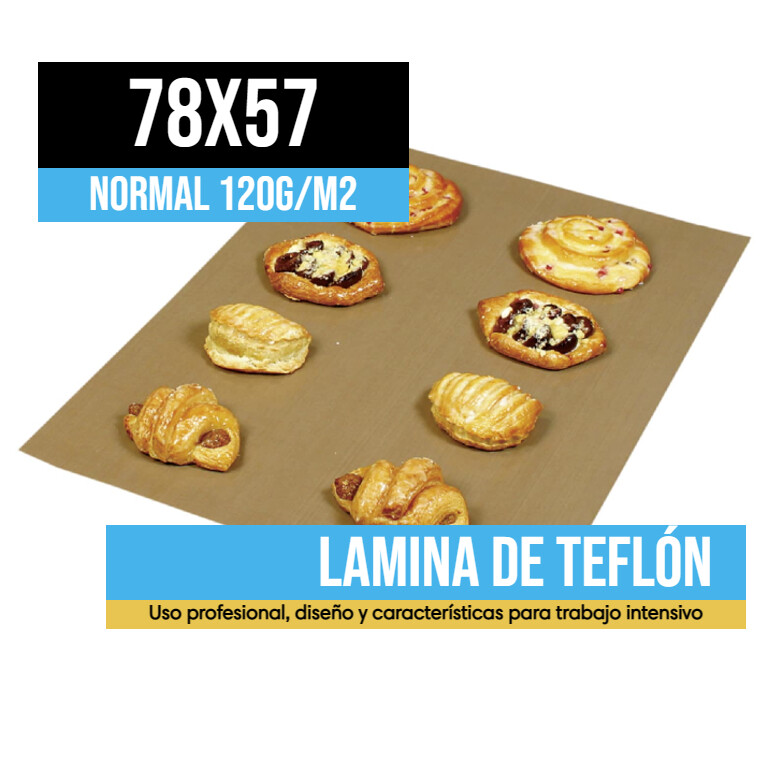 Hoja de Hornear Teflonada 120g/m2 78x57