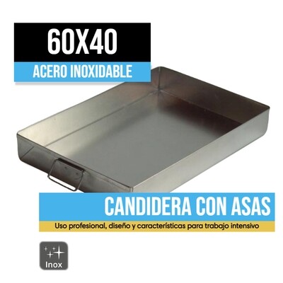 Candidera de Asa Abatible INOX 60x40