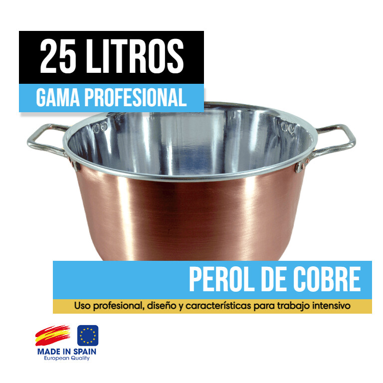 Perol 25 Litros Cobre