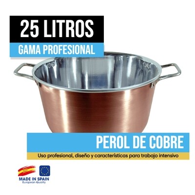 Perol 25 Litros Cobre