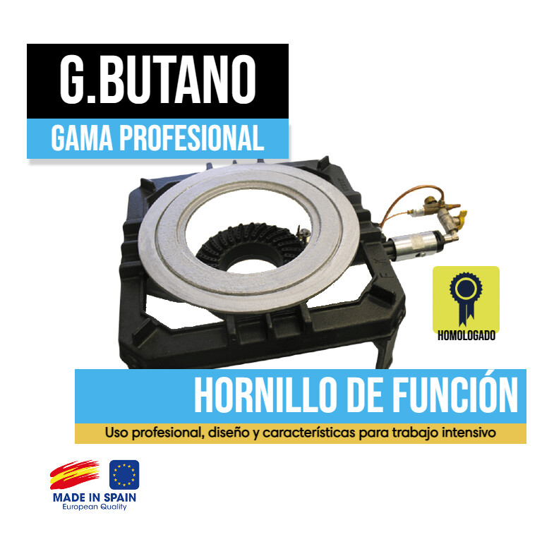 Hornillo de función con aros de reducción para Gas Butano