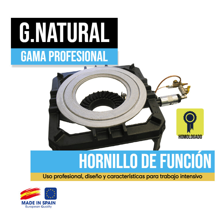 Hornillo de función con aros de reducción para Gas Natural