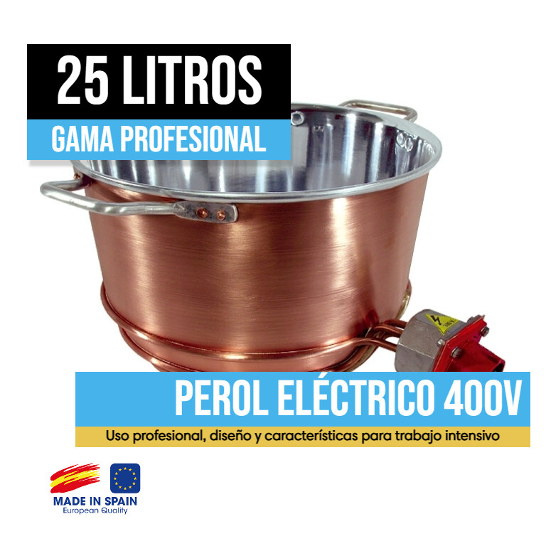 Perol eléctrico 25 Litros Trifásico 400V