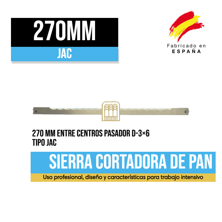 Sierra Cortadora Pan JAC, Salva y Ferneto 270mm