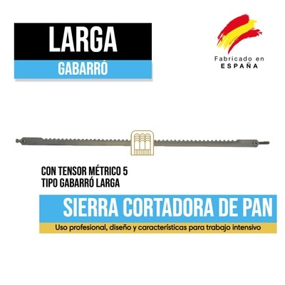 Sierra Cortadora Pan Gabarró 260mm M5 Larga
