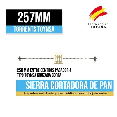Sierra Cortadora Pan Torrents Toynsa, Daub 257mm Cruzada Corta Sierra Cortadora Pan Torrents Toynsa, Daub 257mm Cruzada Corta