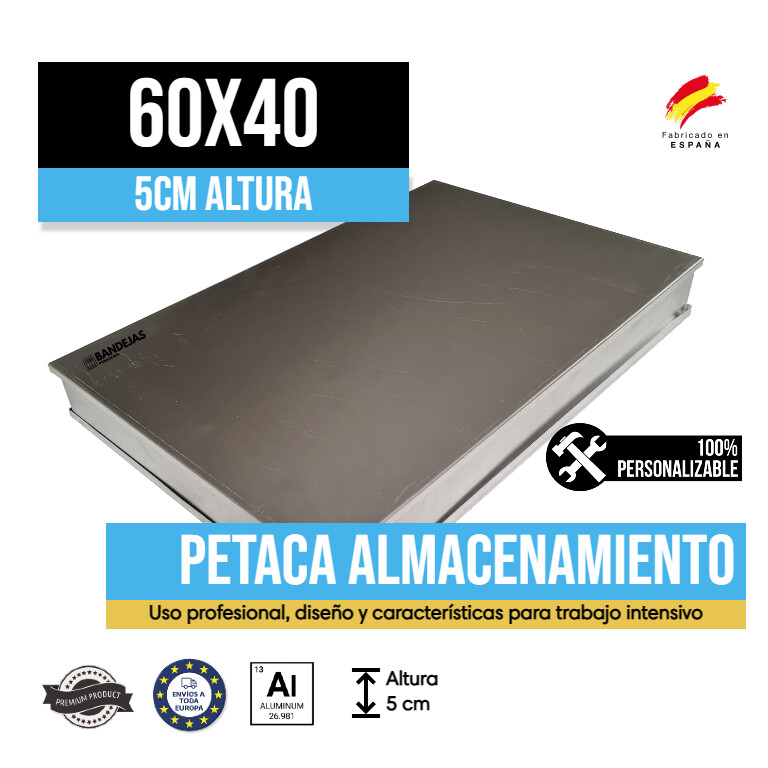 Petaca de almacenamiento Aluminio 5cm 60x40