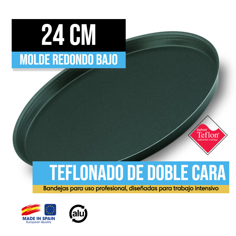 Molde Redondo Bajo 24Cm Antiadherente Teflonado