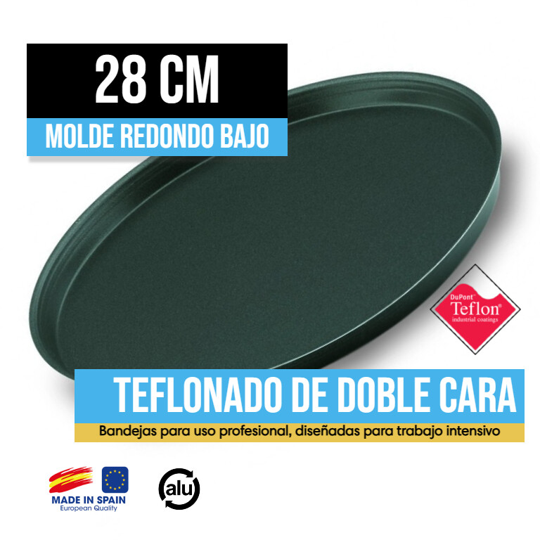 Molde Redondo Bajo 28Cm Antiadherente Teflonado
