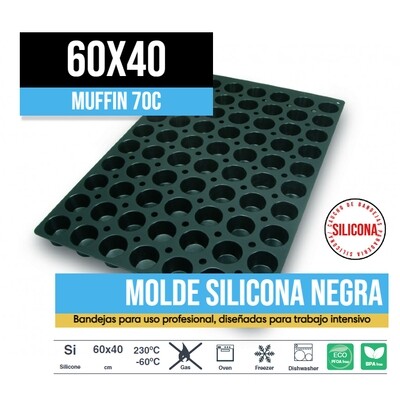 Molde de Silicona 60x40 Muffin 70C