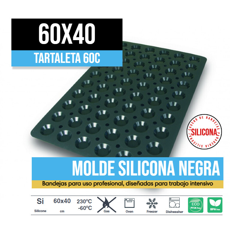 Molde de Silicona 60x40 Tartaleta 60C