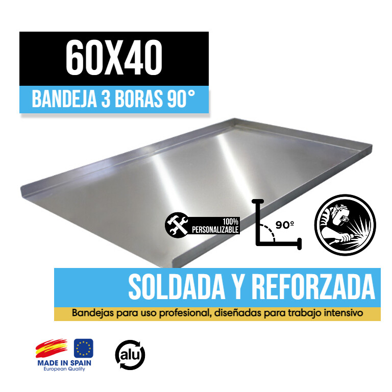 Bandeja Llanda 3Boras 90º Lisa Soldada 60x40