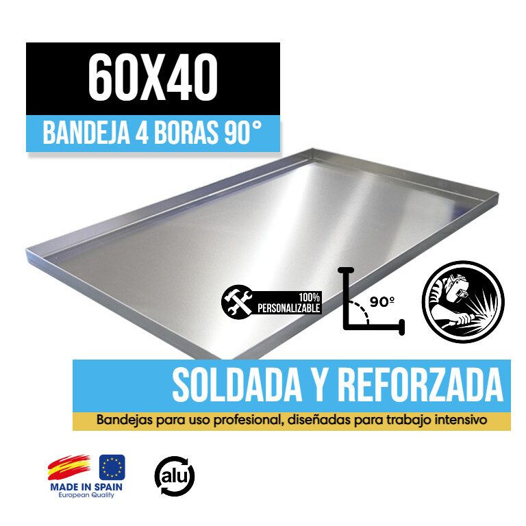 Bandeja Llanda 4Boras 90º Soldada 60x40