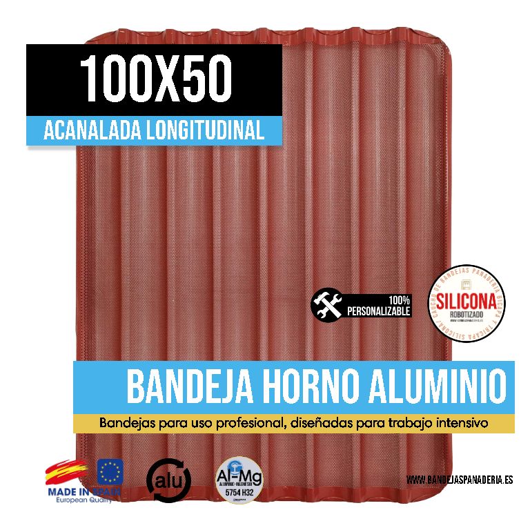 Acanalada Longitudinal con Silicona/Caucho 100x50