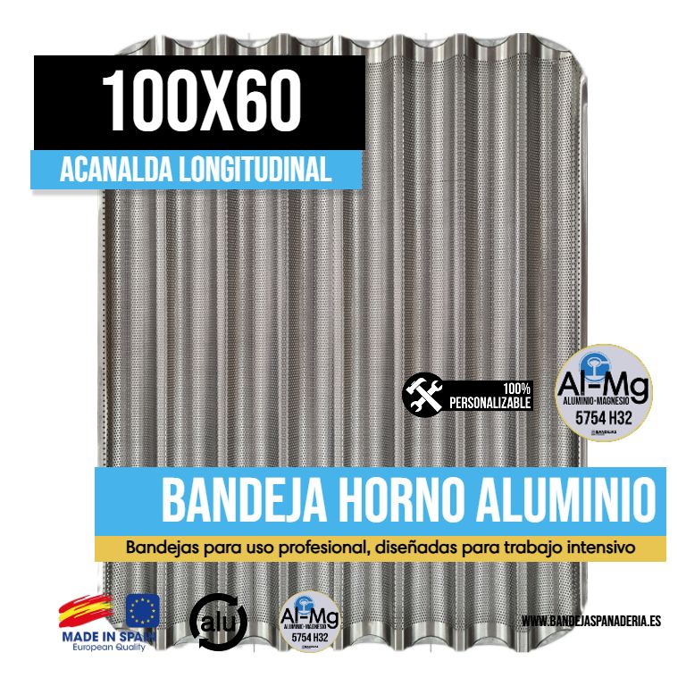 Acanalada Perforada Longitudinal Aluminio 100x60